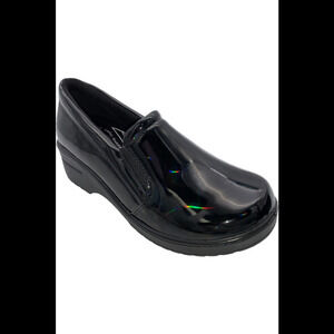 Easy Works By Easy Street Clogs Leeza Iridescent Patent - Medium